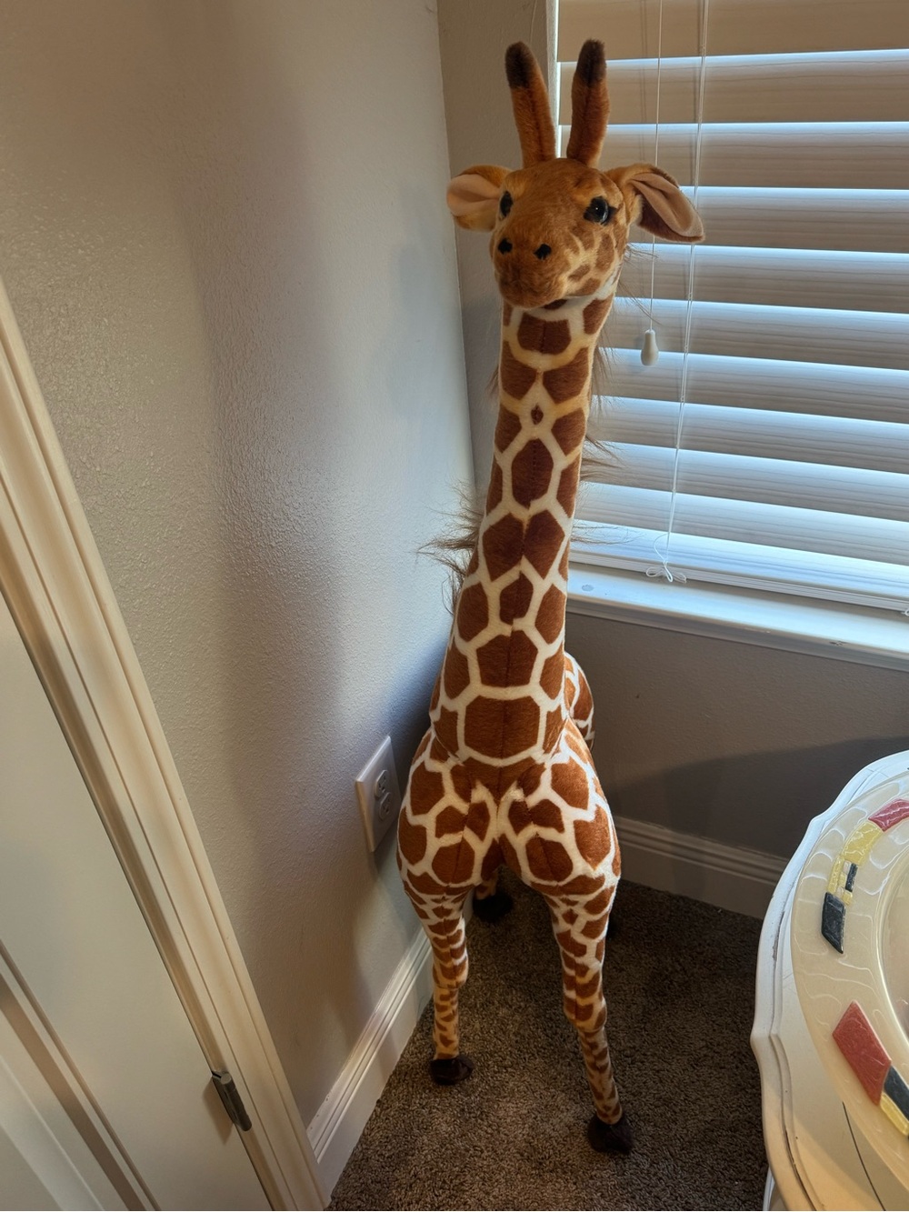Vtg Linzy Toys Jared the Giraffe Jumbo Standing Plush Stuffed Animal 4 Ft Tall